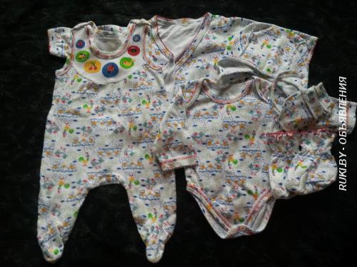 Бодик, ползунки, кофточка, шапочка, царапки, пинетки. Минск